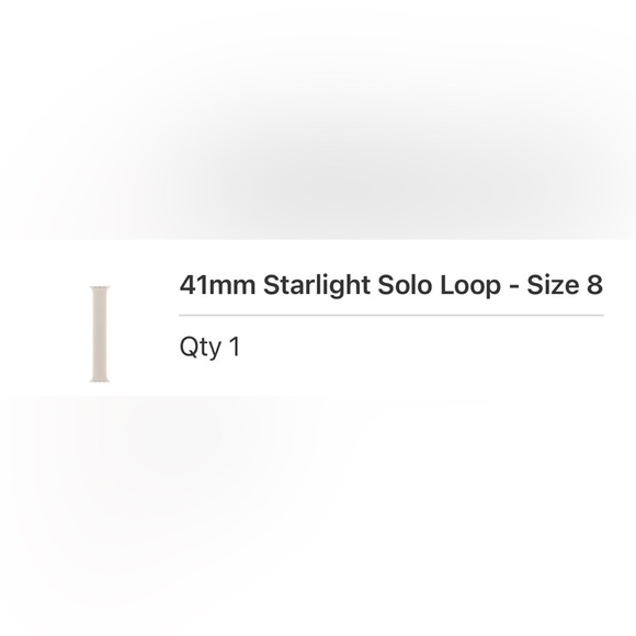 Authentic 41mm Starlight Solo Loop Band for Apple Watch - Size 8 - Picture 5 of 5